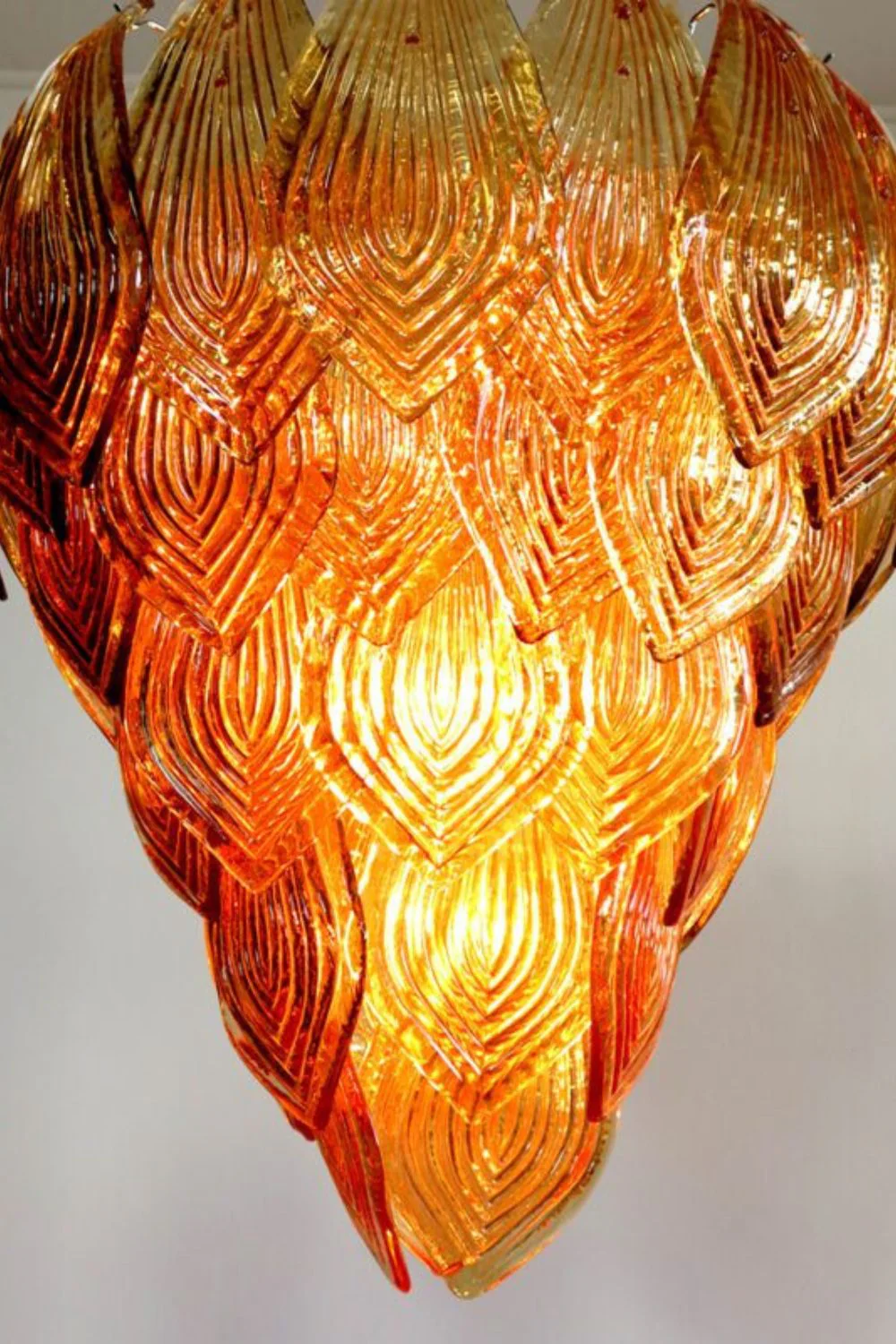 Art Style Amber Felci Glass Chandelier - Image 14
