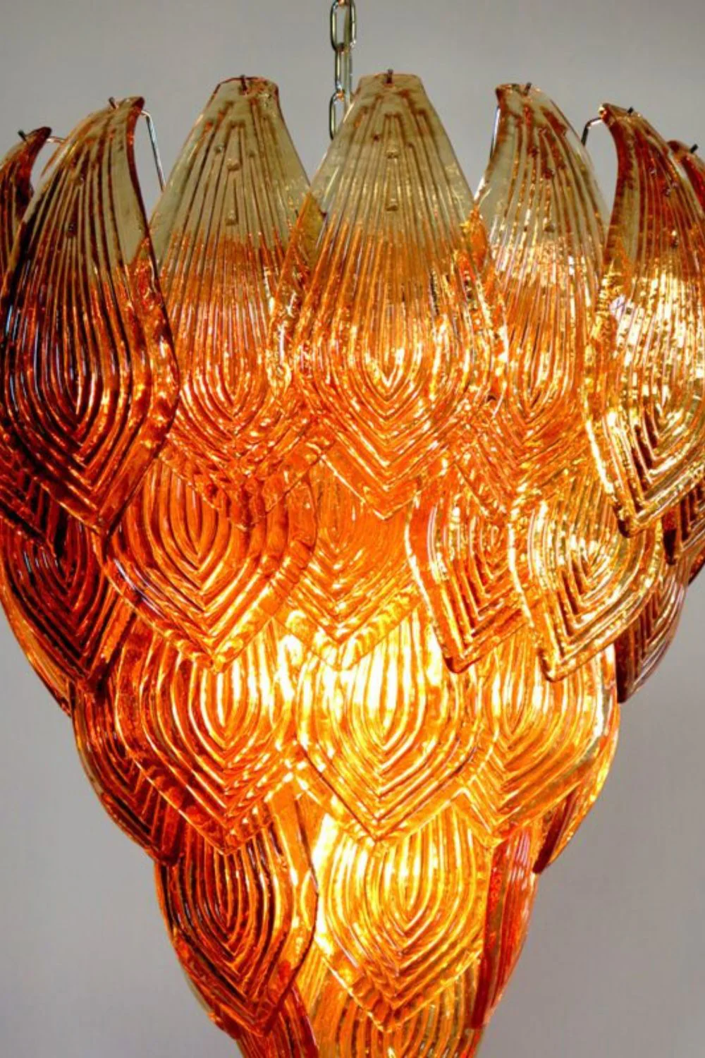 Art Style Amber Felci Glass Chandelier - Image 15