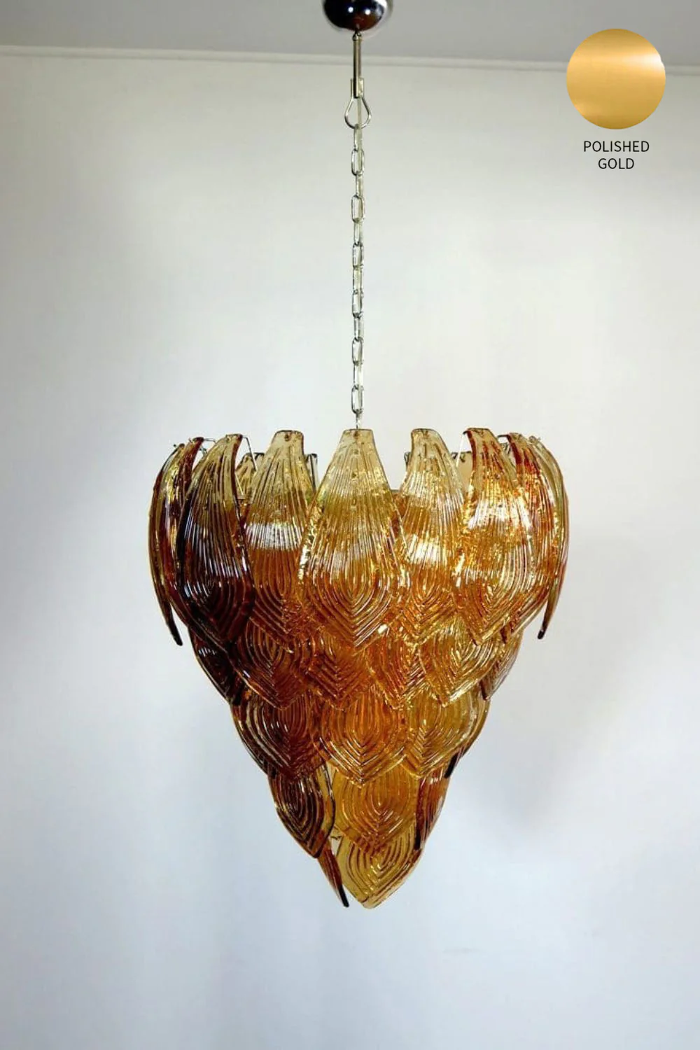 Art Style Amber Felci Glass Chandelier - Image 18