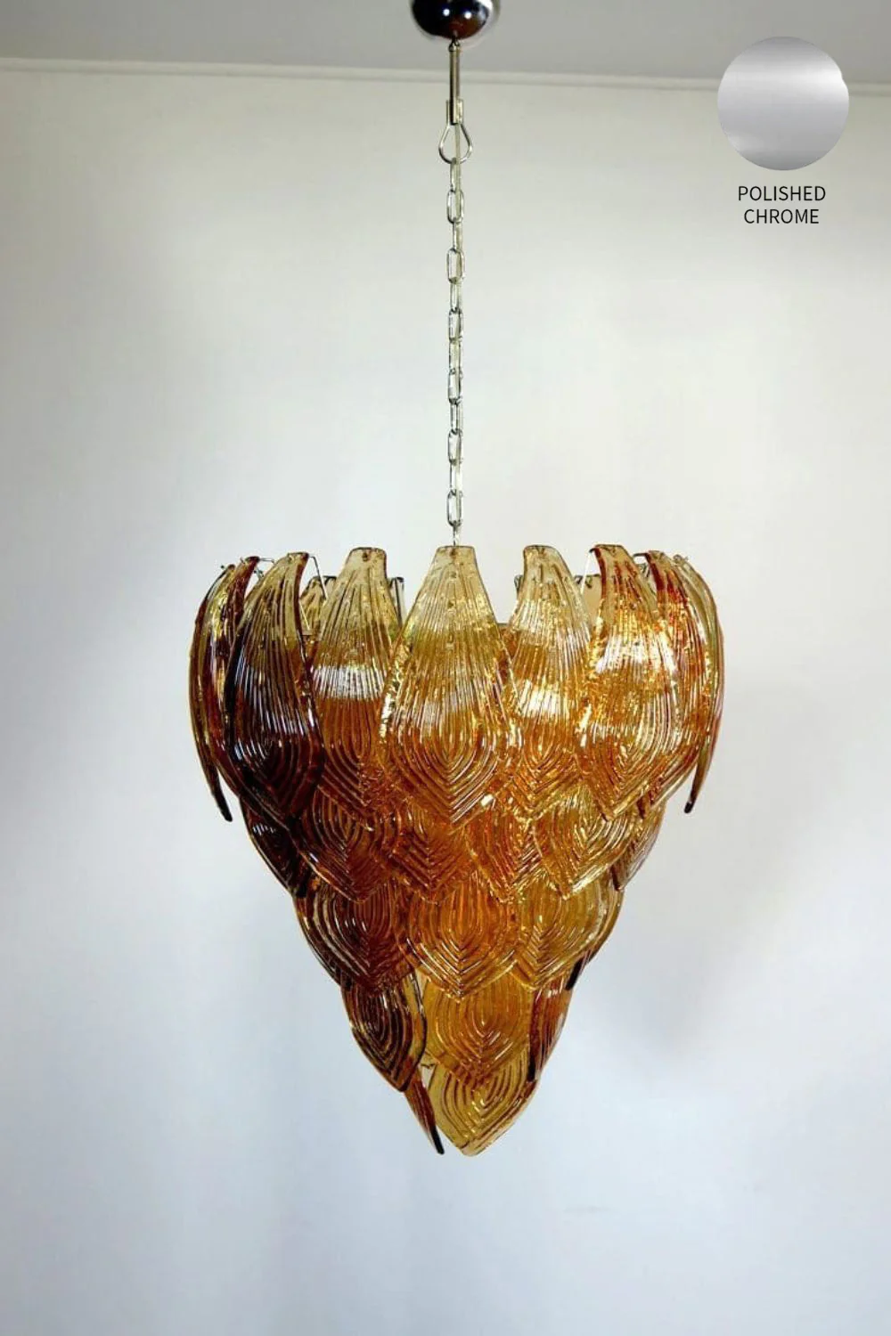Art Style Amber Felci Glass Chandelier - Image 19
