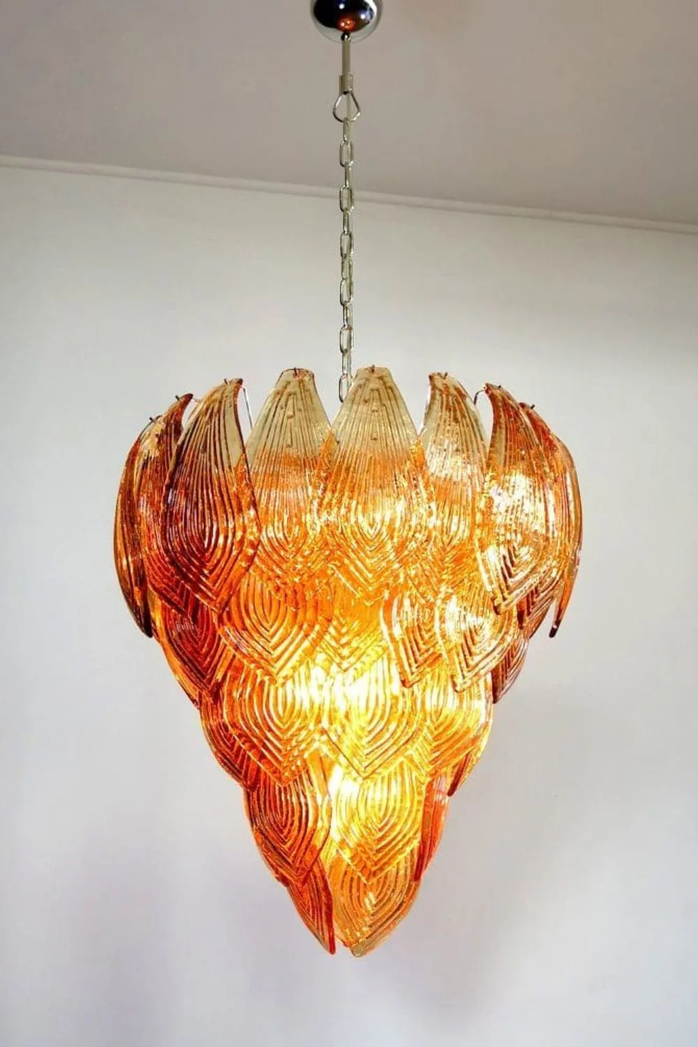 Art Style Amber Felci Glass Chandelier - Image 4