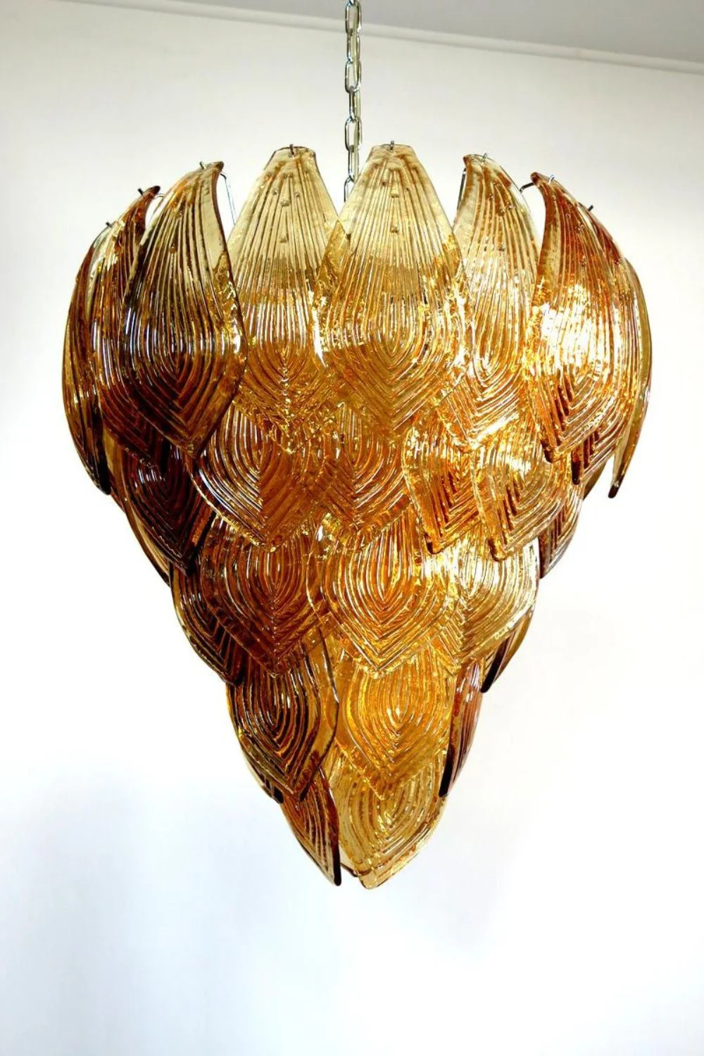 Art Style Amber Felci Glass Chandelier - Image 7
