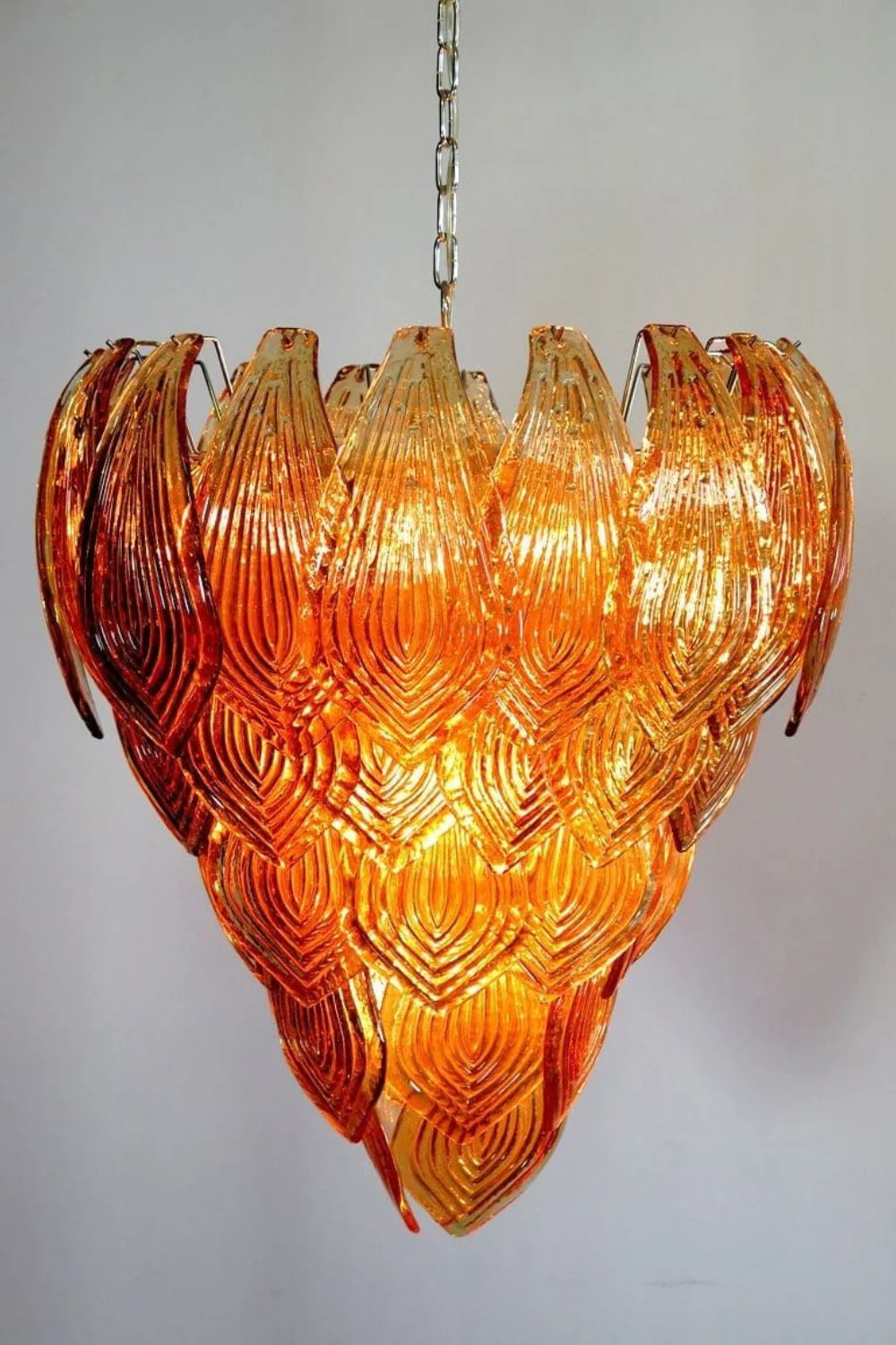 Art Style Amber Felci Glass Chandelier - Image 8
