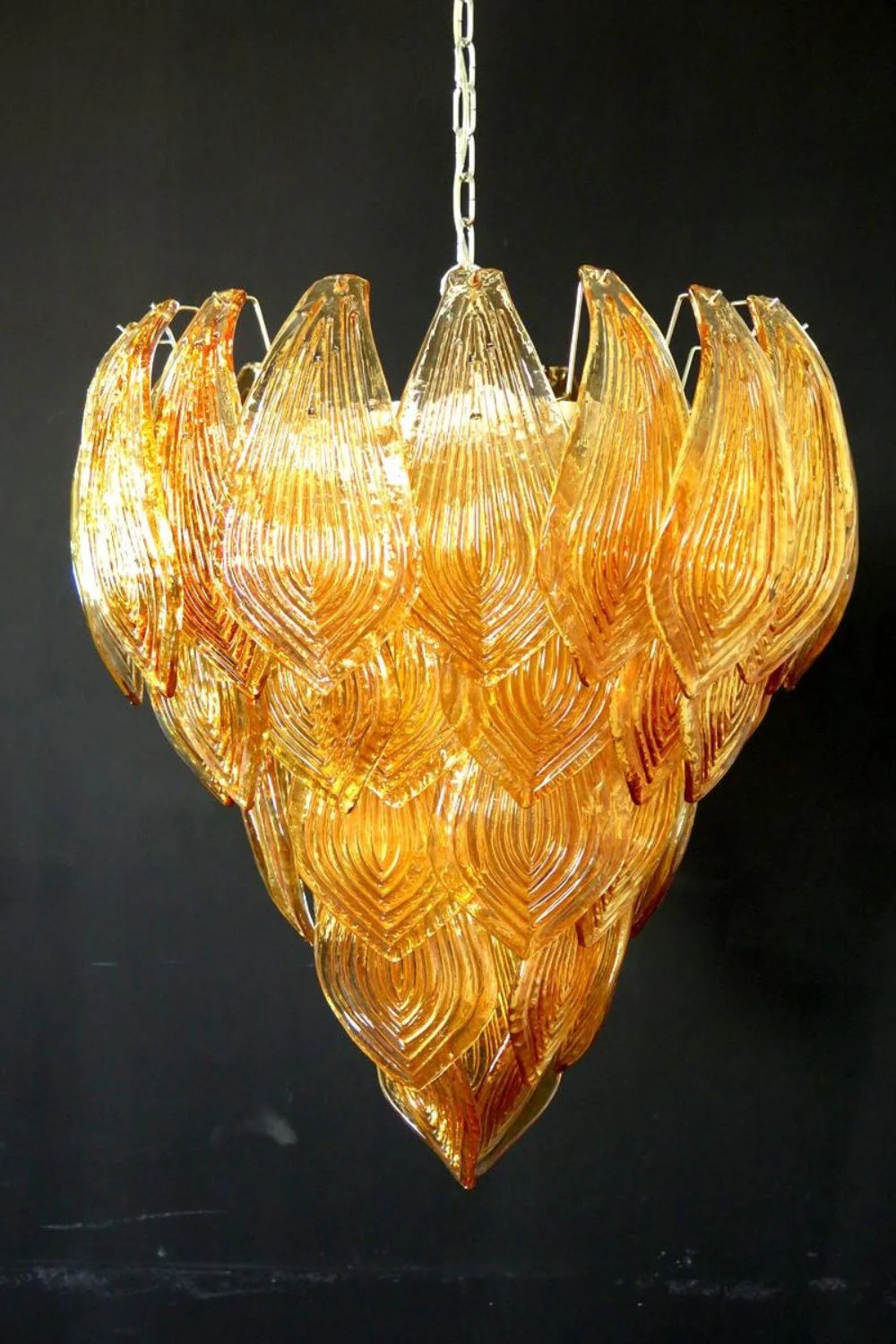 Art Style Amber Felci Glass Chandelier - Image 9
