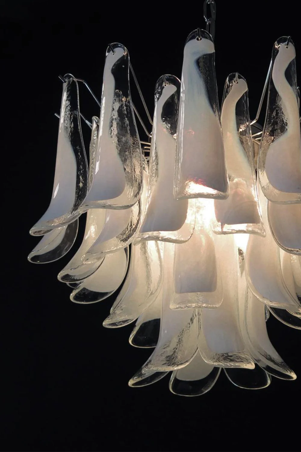 Art Tiered White Petals Chandelier - Image 17