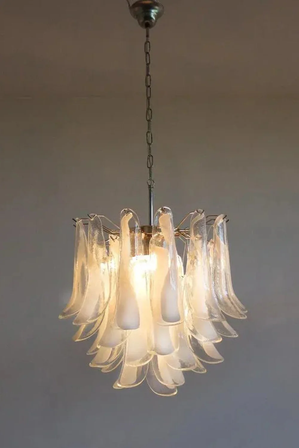 Art Tiered White Petals Chandelier - Image 9