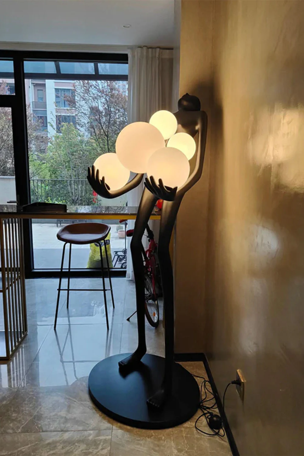 Artistic Figure Hug Floor Lamp - Image 5