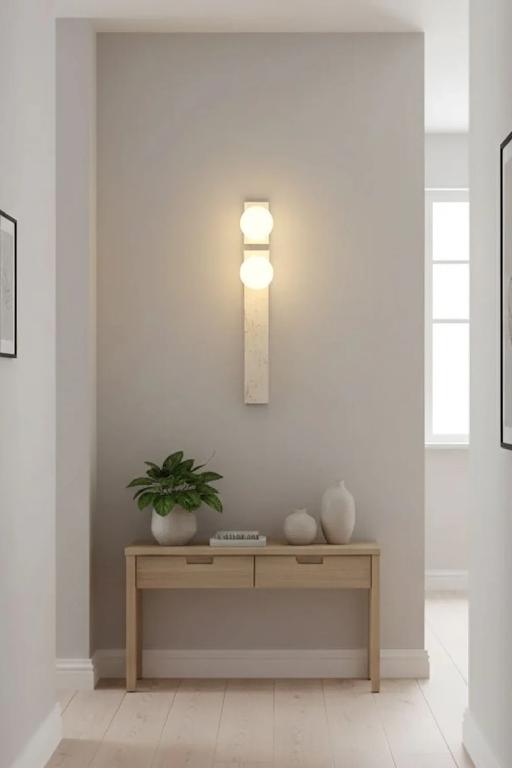 Asymmetrical Travertine Wall Sconce - Image 10