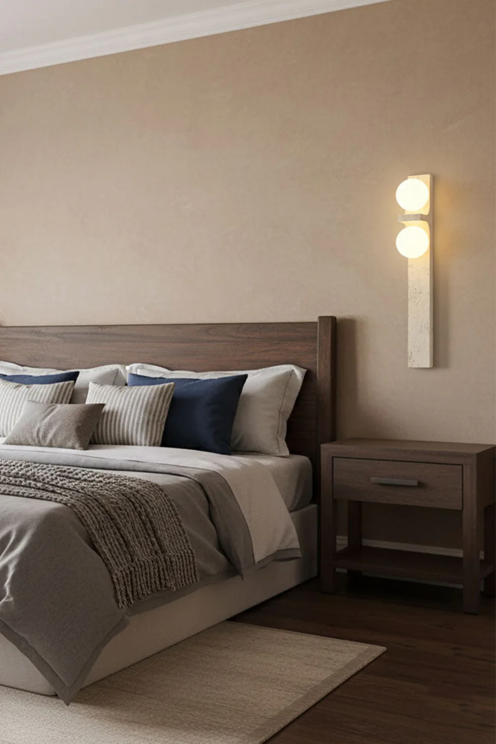 Asymmetrical Travertine Wall Sconce - Image 11
