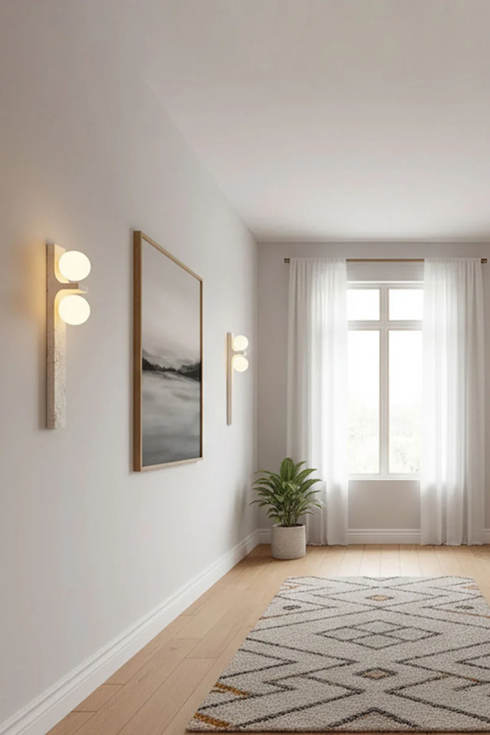Asymmetrical Travertine Wall Sconce - Image 19