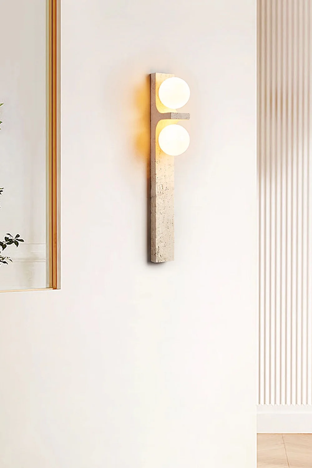 Asymmetrical Travertine Wall Sconce - Image 24