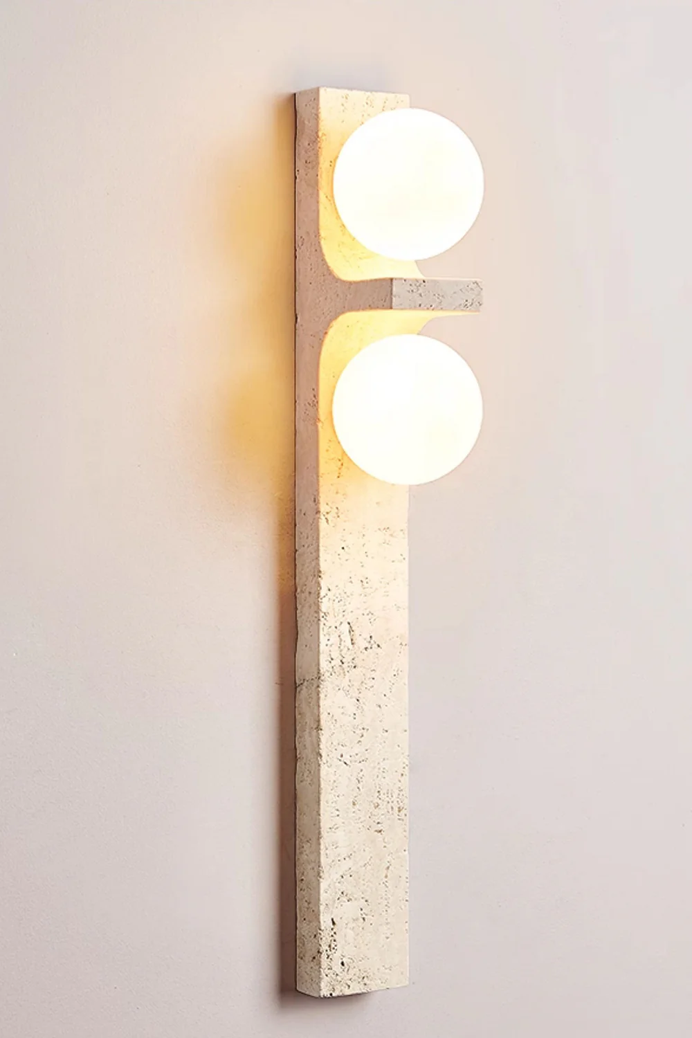 Asymmetrical Travertine Wall Sconce - Image 26
