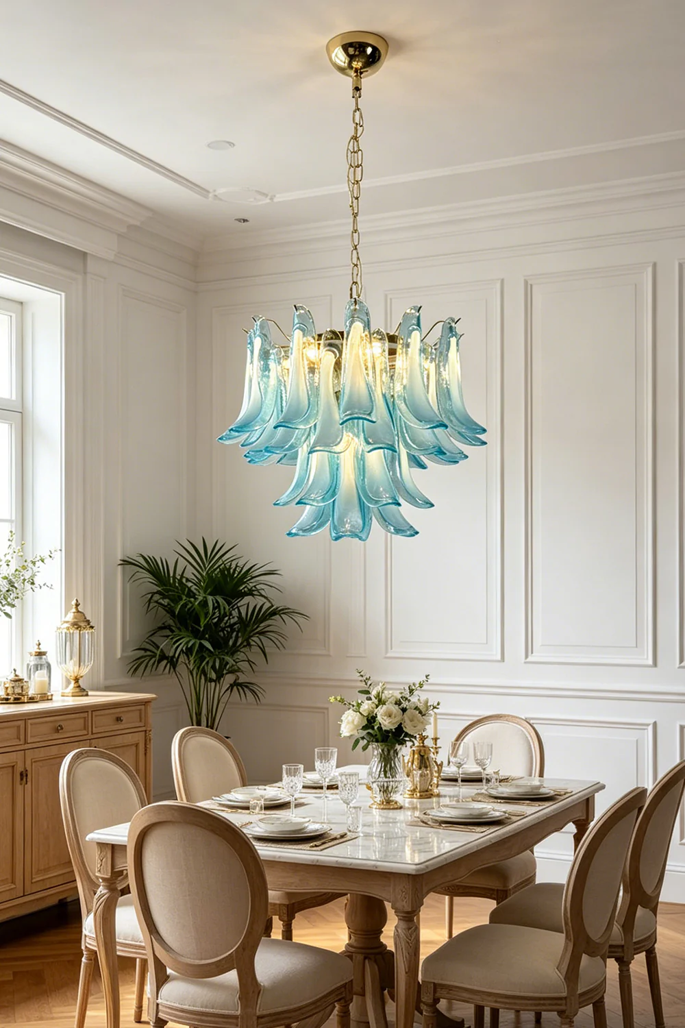Azurea Petal Glass Chandelier - Image 7