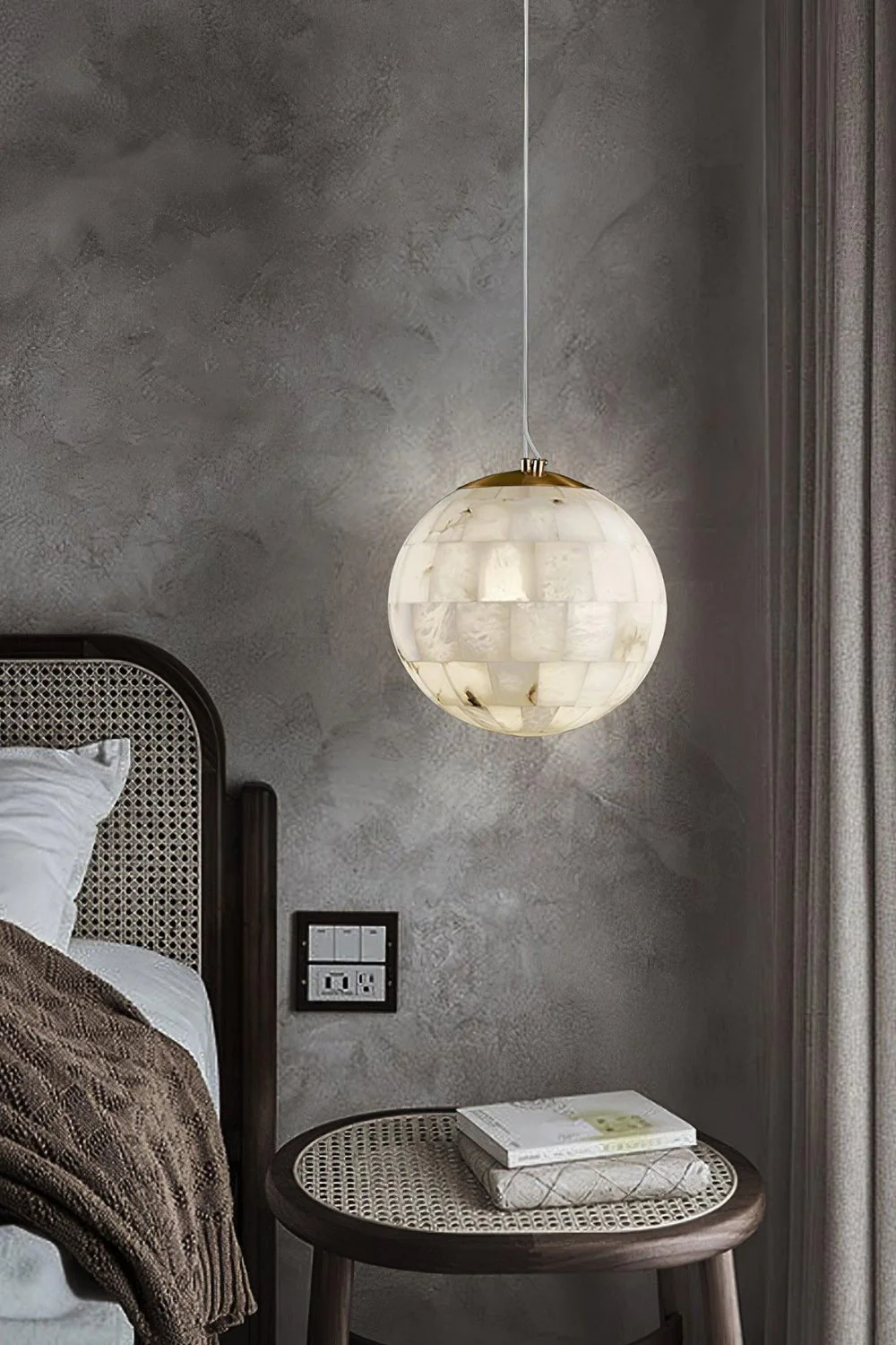 Ball Alabaster Pendant Light - Image 3