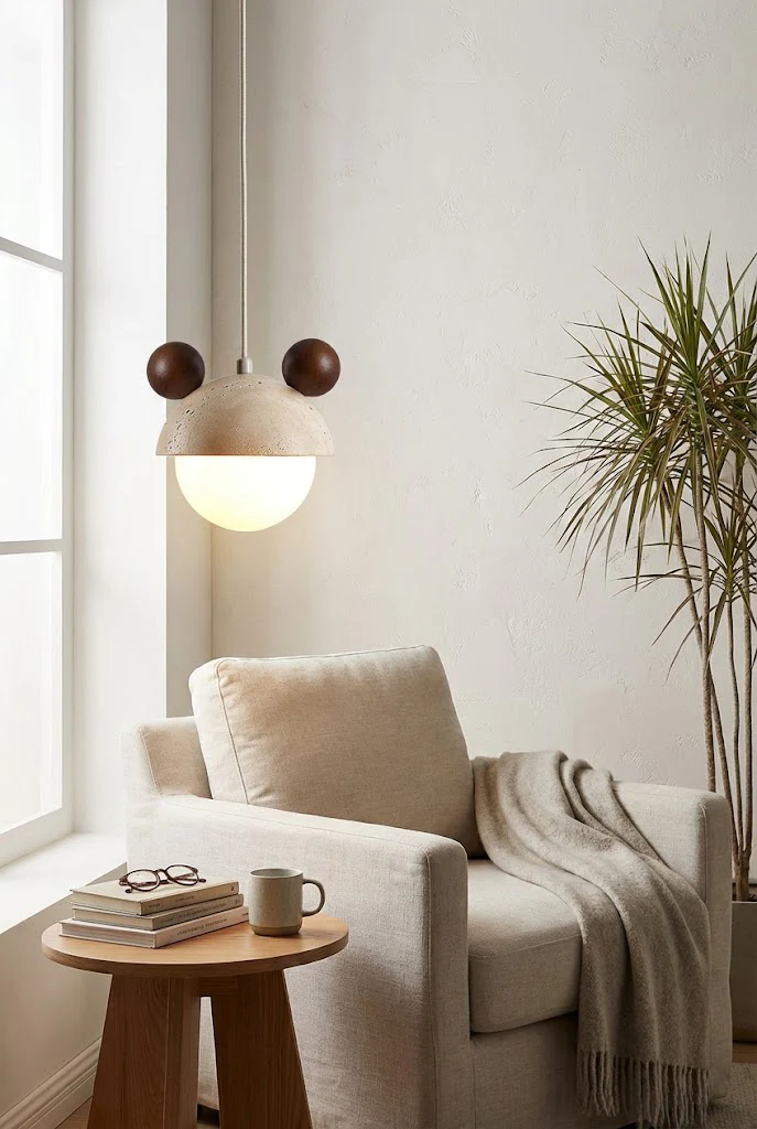 Bear Ear Travertine Pendant Lamp - Image 2