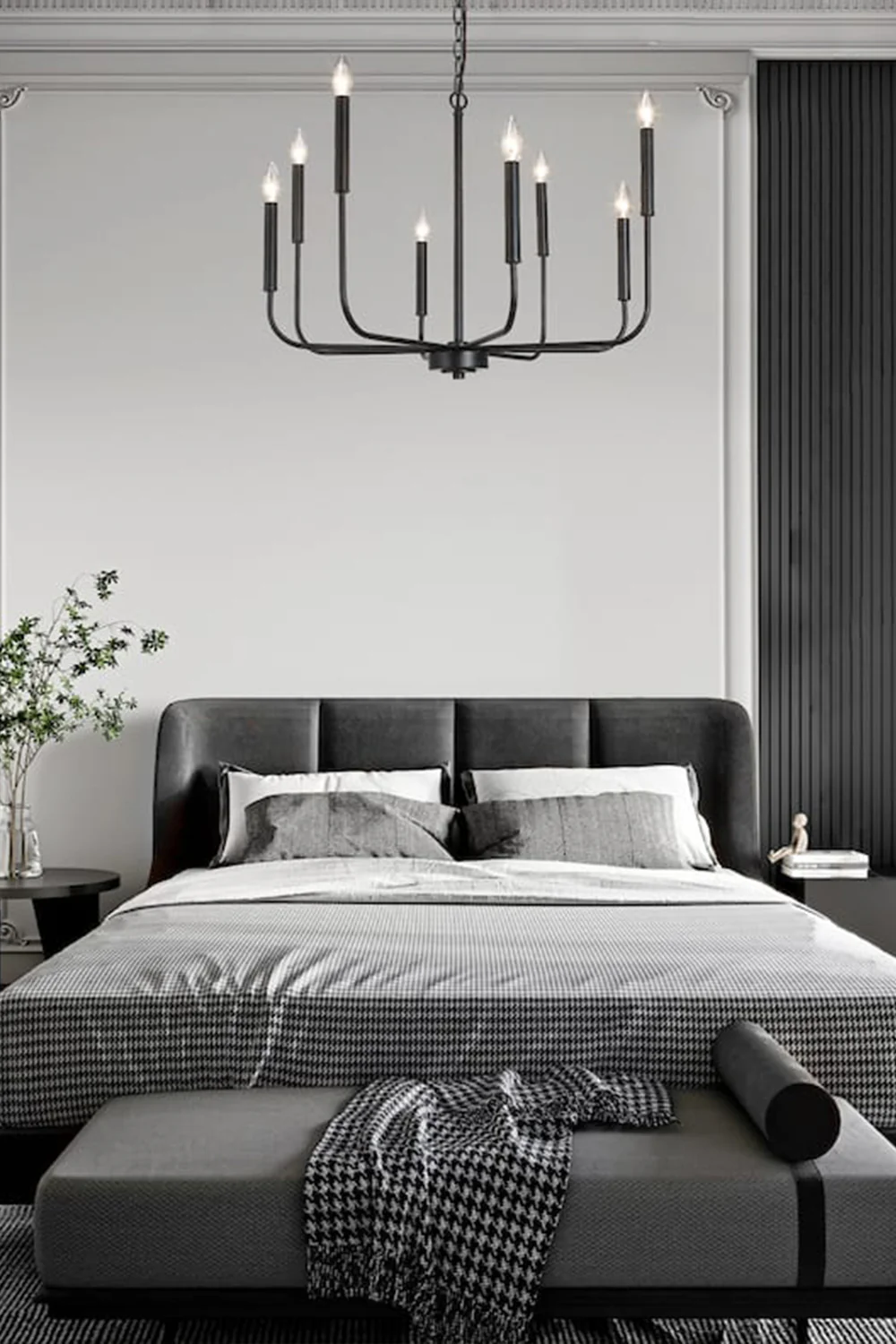 Black Iron Classic Candle Chandelier - Image 10