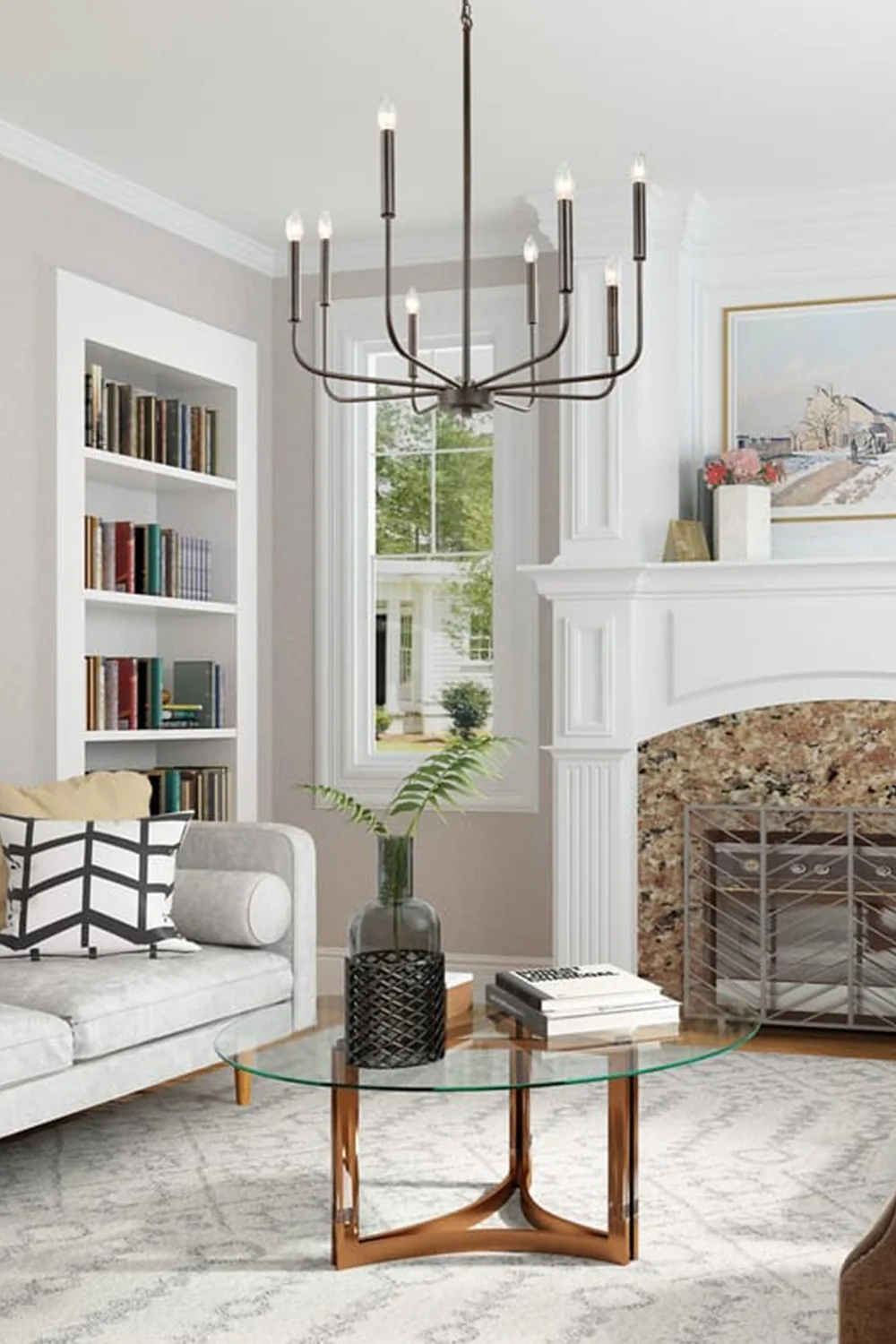 Black Iron Classic Candle Chandelier - Image 11