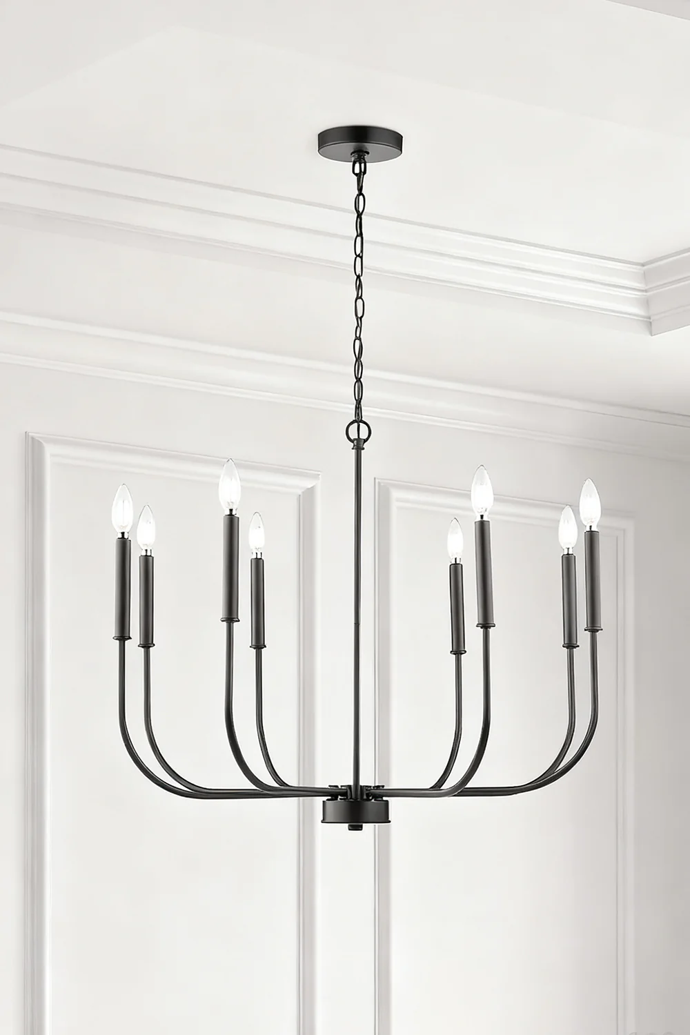 Black Iron Classic Candle Chandelier - Image 19