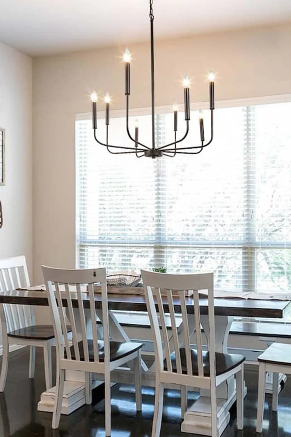 Black Iron Classic Candle Chandelier - Image 8