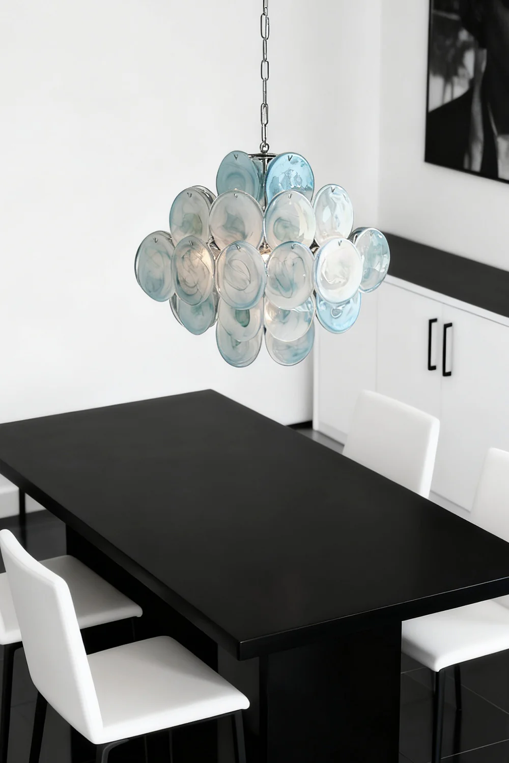 Blue Art Disk Chandelier - Image 6