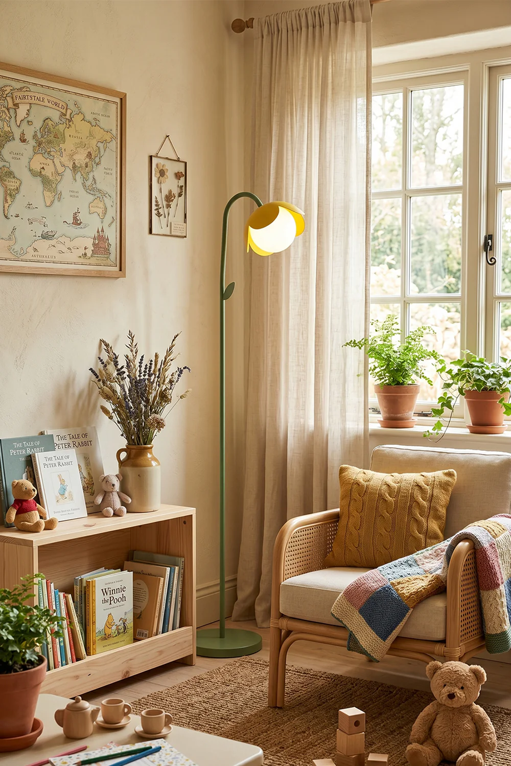 Botanical Aura Metal Floor Lamp - Image 2