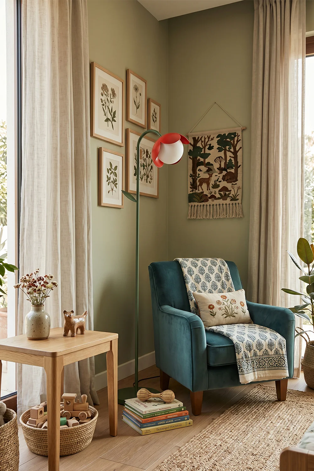 Botanical Aura Metal Floor Lamp - Image 5