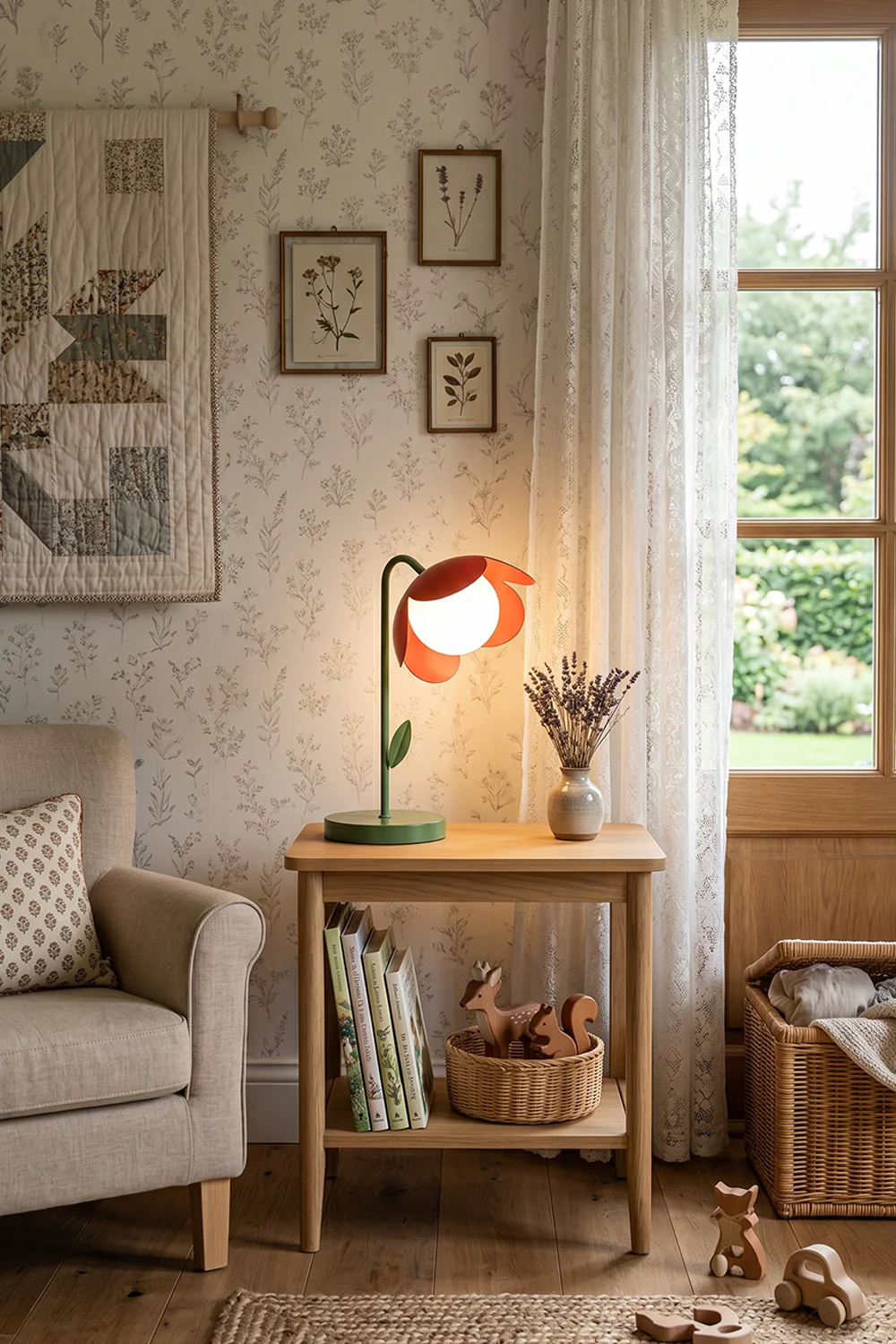 Botanical Aura Metal Table Lamp - Image 7