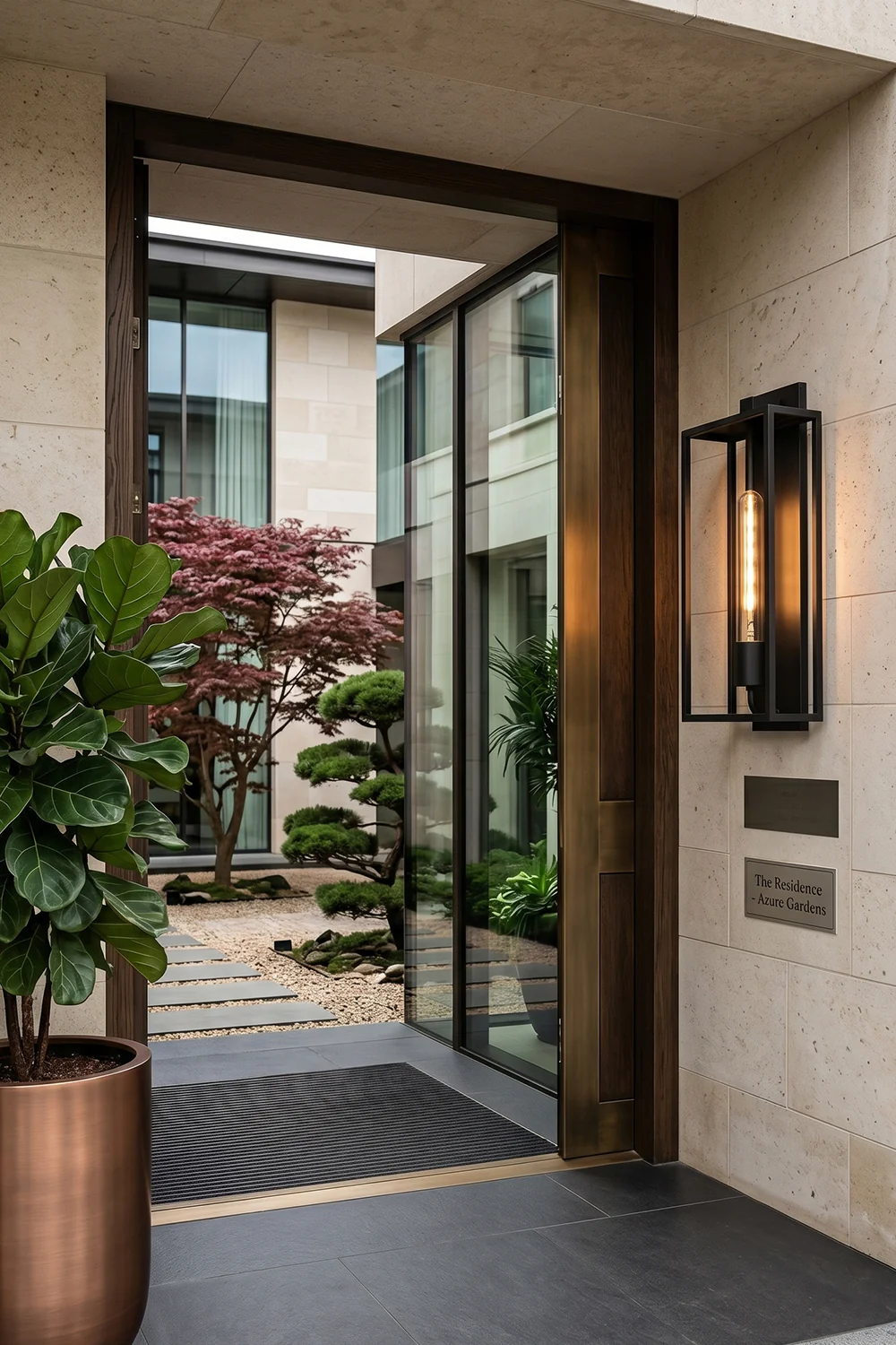 Brass Box Outdoor Wall Light - Image 4
