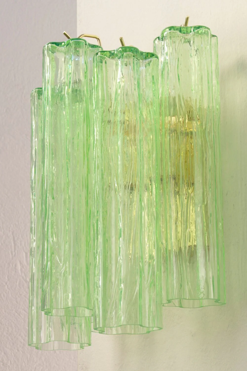 Bright Green Art Glass Wall Lamp - Image 5