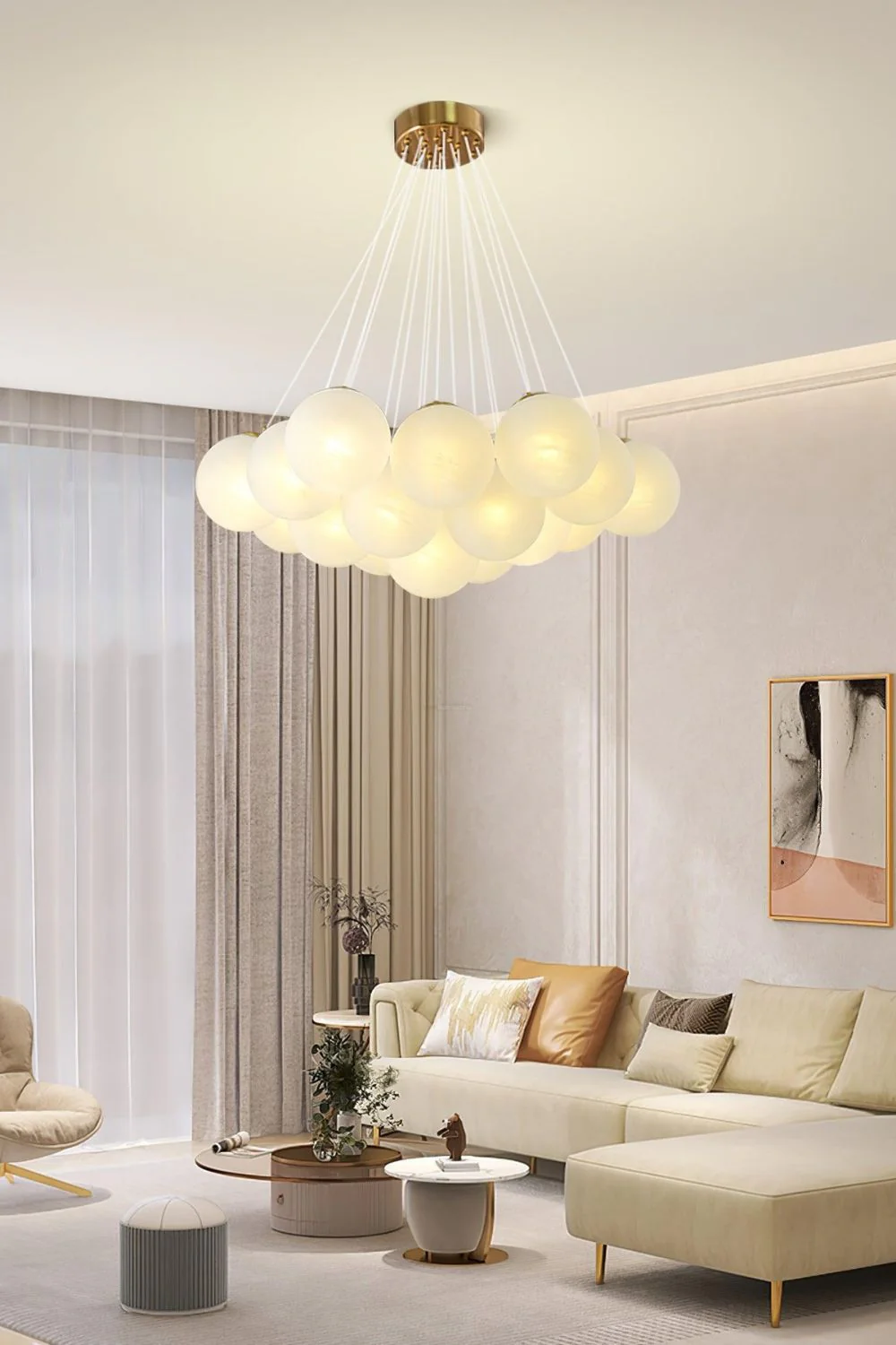 Bubble Glass Cluster Chandelier - Image 6