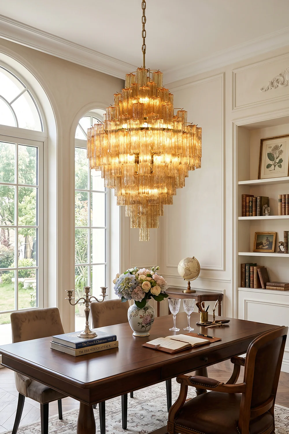 Celestial Glass Cascade Chandelier - Image 4