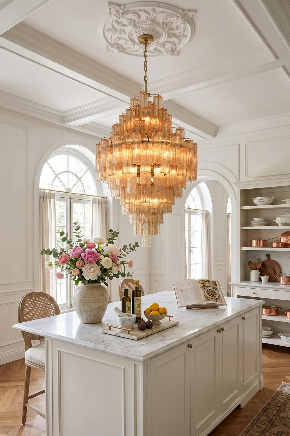 Celestial Glass Cascade Chandelier - Image 5