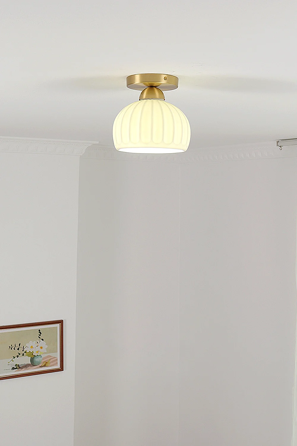 Ceramic Brass Ceiling Light - Image 3