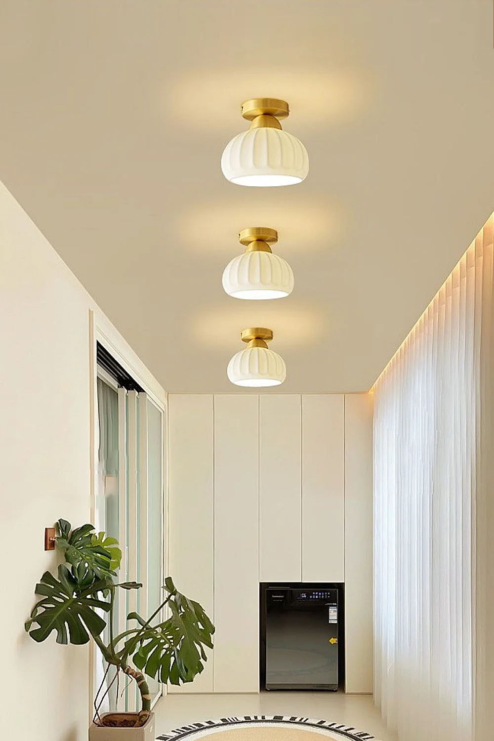 Ceramic Brass Ceiling Light - Image 5
