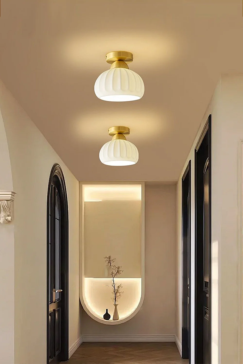 Ceramic Brass Ceiling Light - Image 6