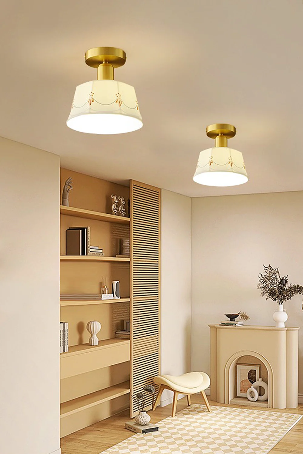 Ceramic Printed Ceiling Light - Image 4