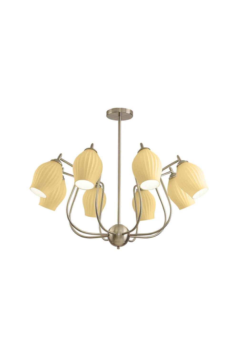Ceramic Ribbed Chandelier