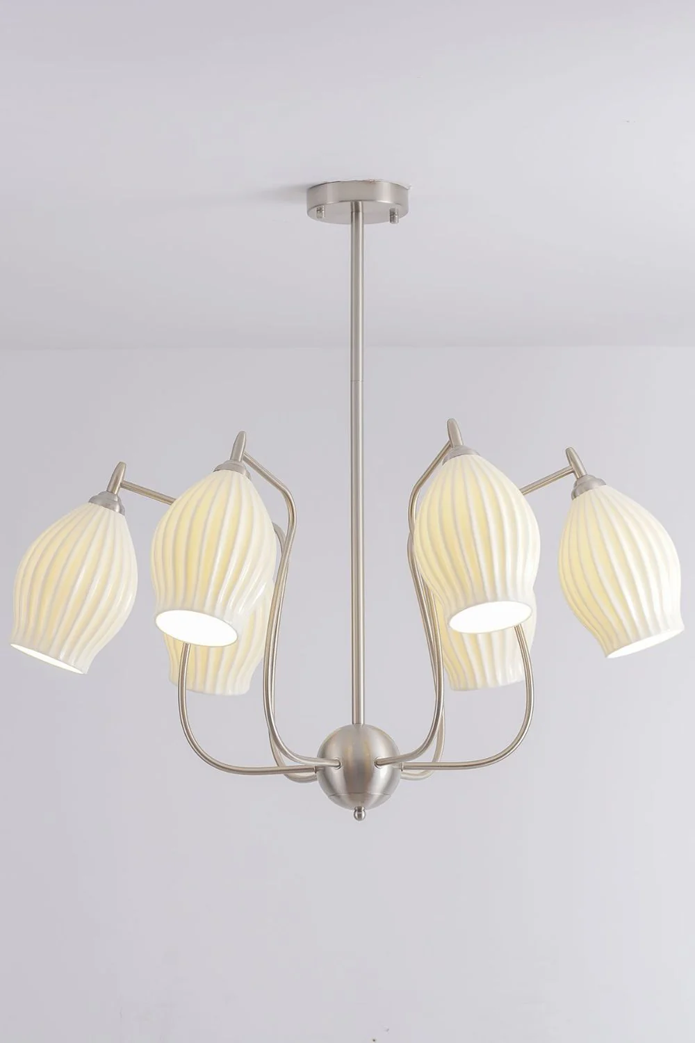 Ceramic Ribbed Chandelier - Image 10