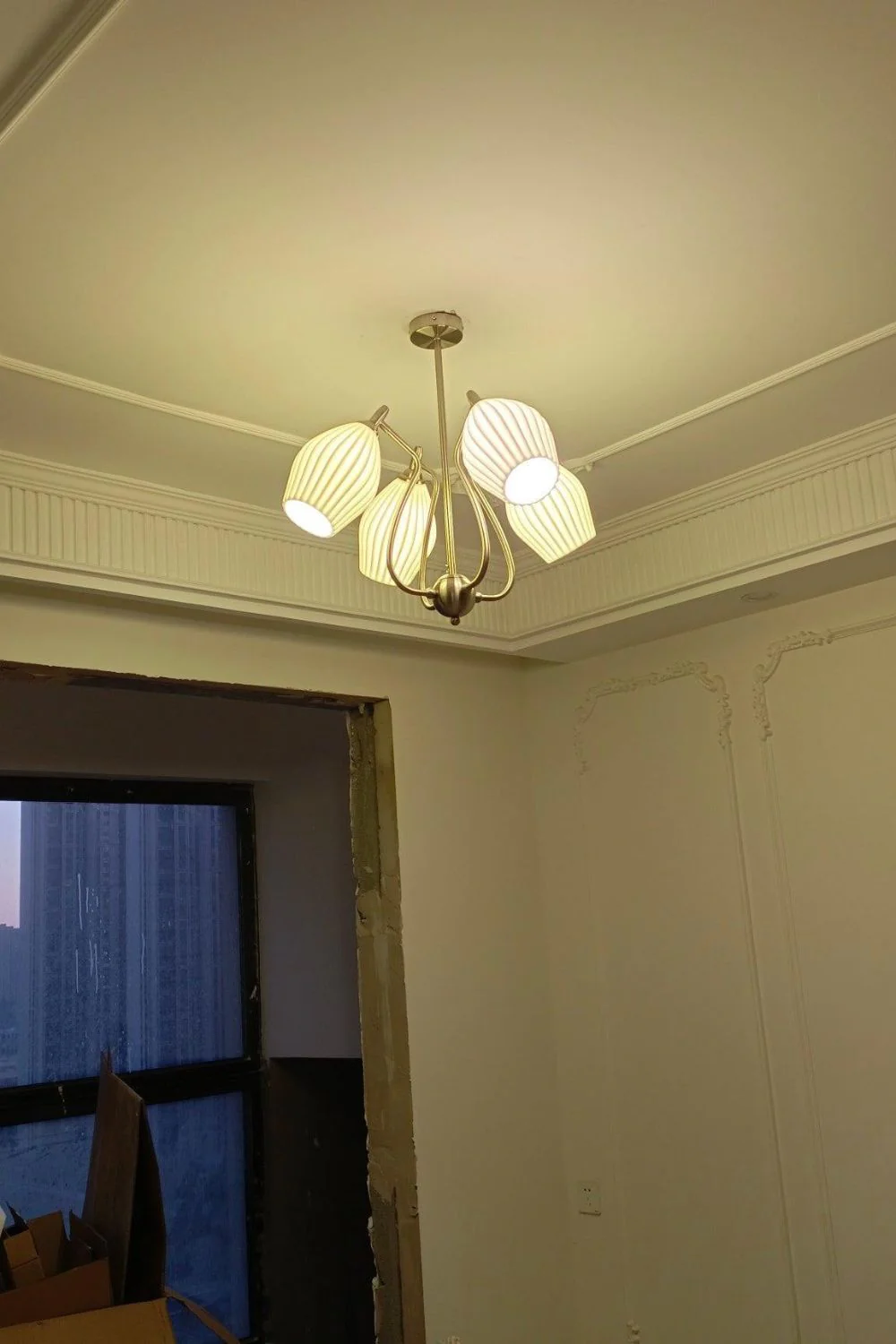 Ceramic Ribbed Chandelier - Image 14