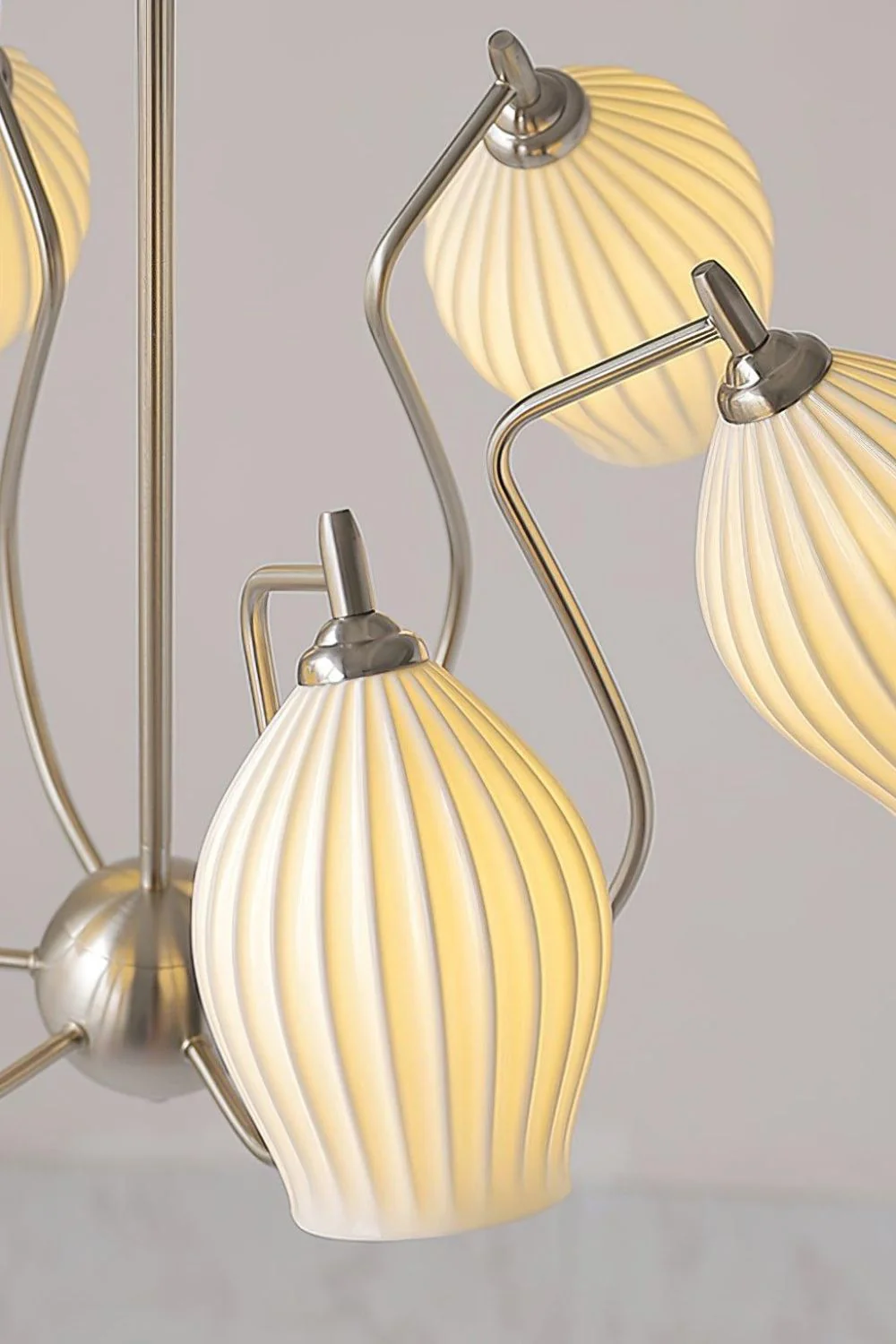 Ceramic Ribbed Chandelier - Image 23
