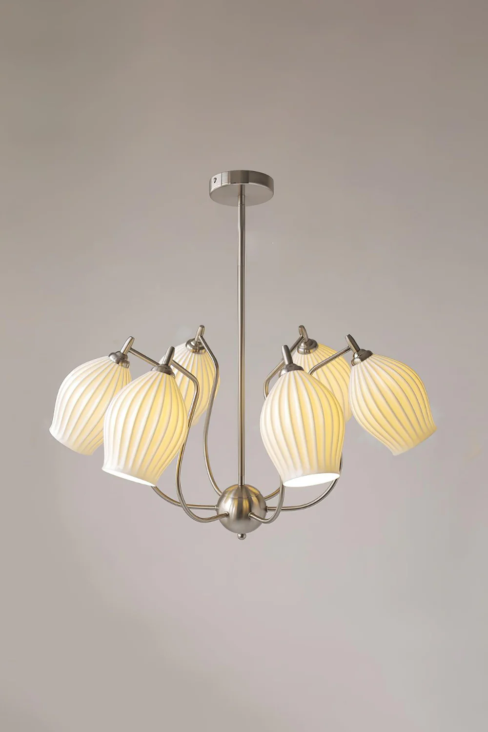 Ceramic Ribbed Chandelier - Image 32