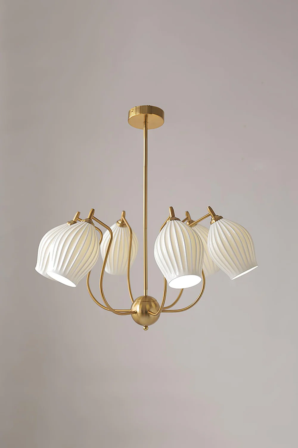 Ceramic Ribbed Chandelier - Image 33