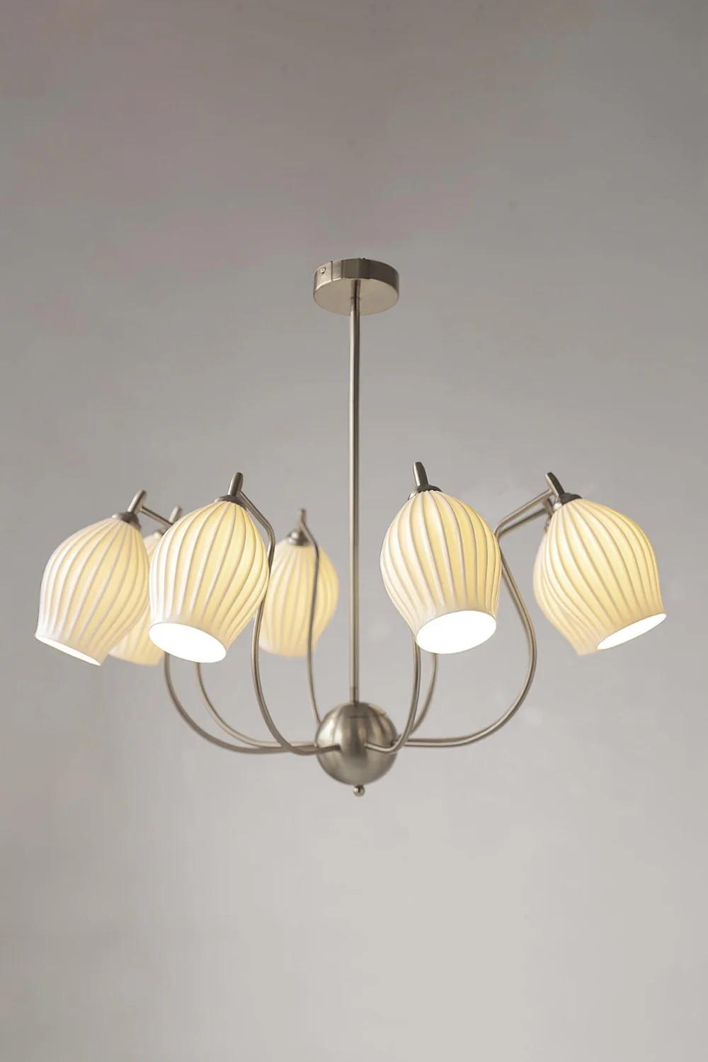 Ceramic Ribbed Chandelier - Image 34
