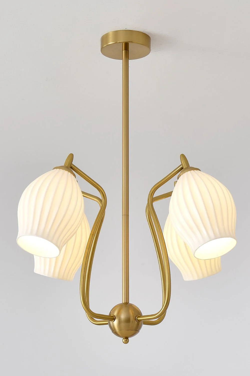 Ceramic Ribbed Chandelier - Image 36