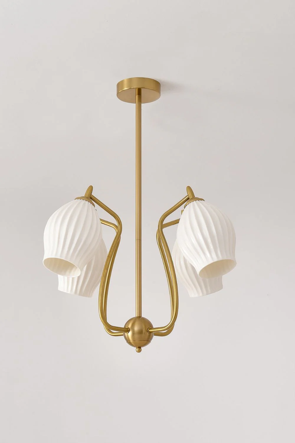 Ceramic Ribbed Chandelier - Image 38