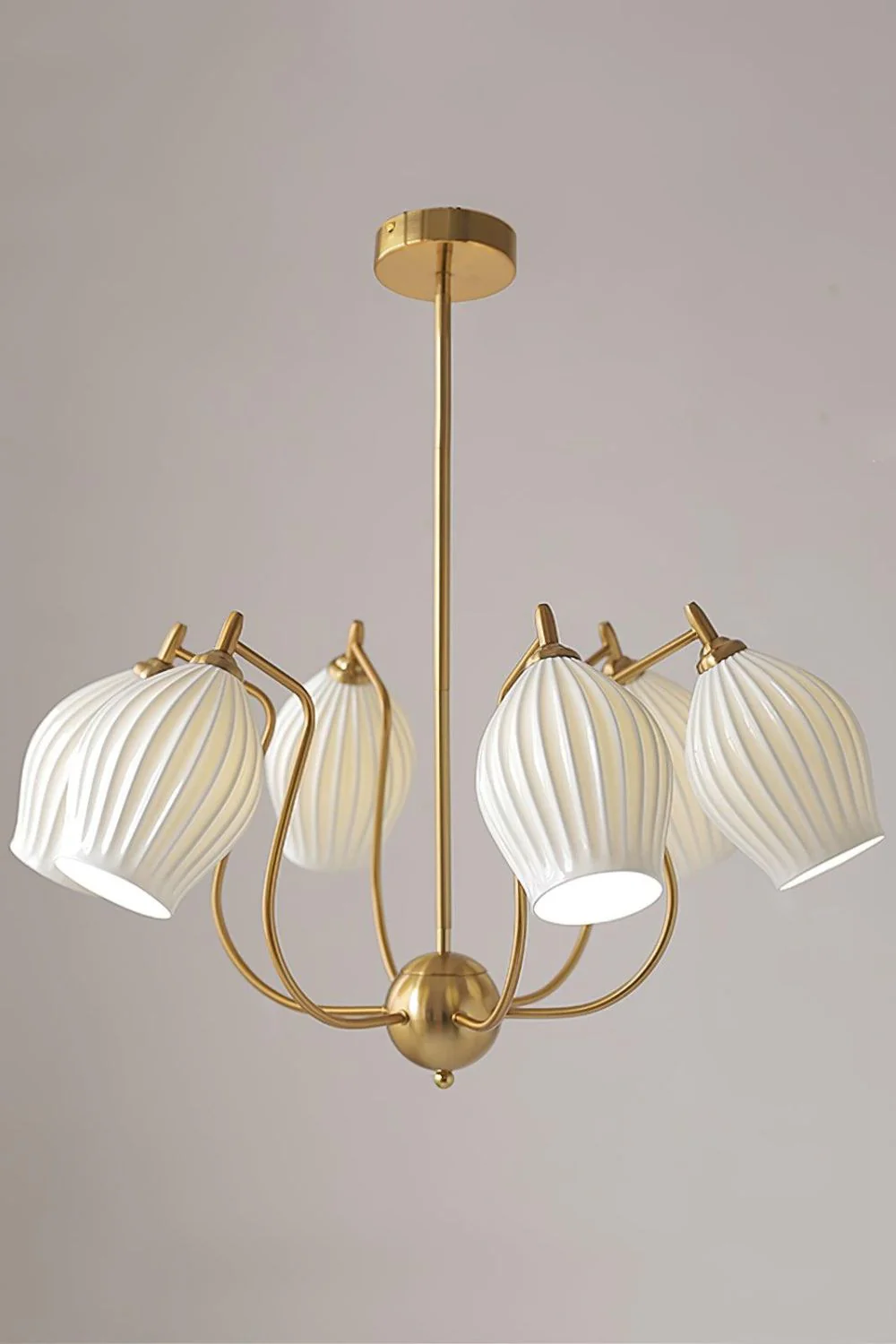 Ceramic Ribbed Chandelier - Image 41