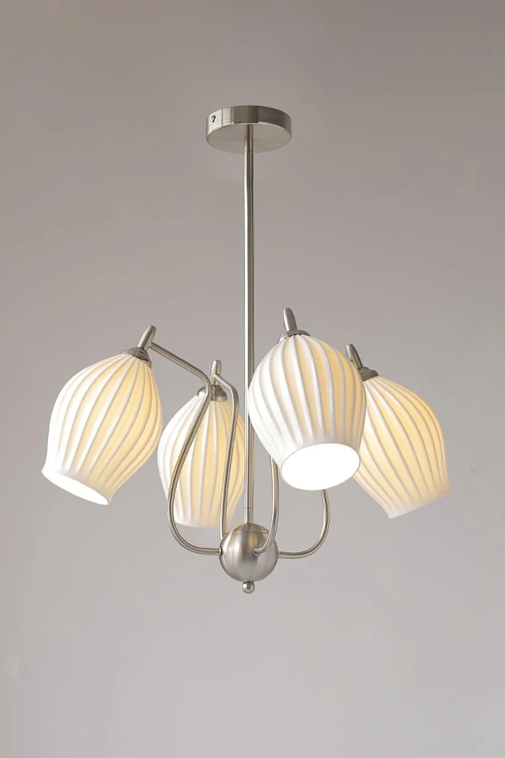 Ceramic Ribbed Chandelier - Image 45