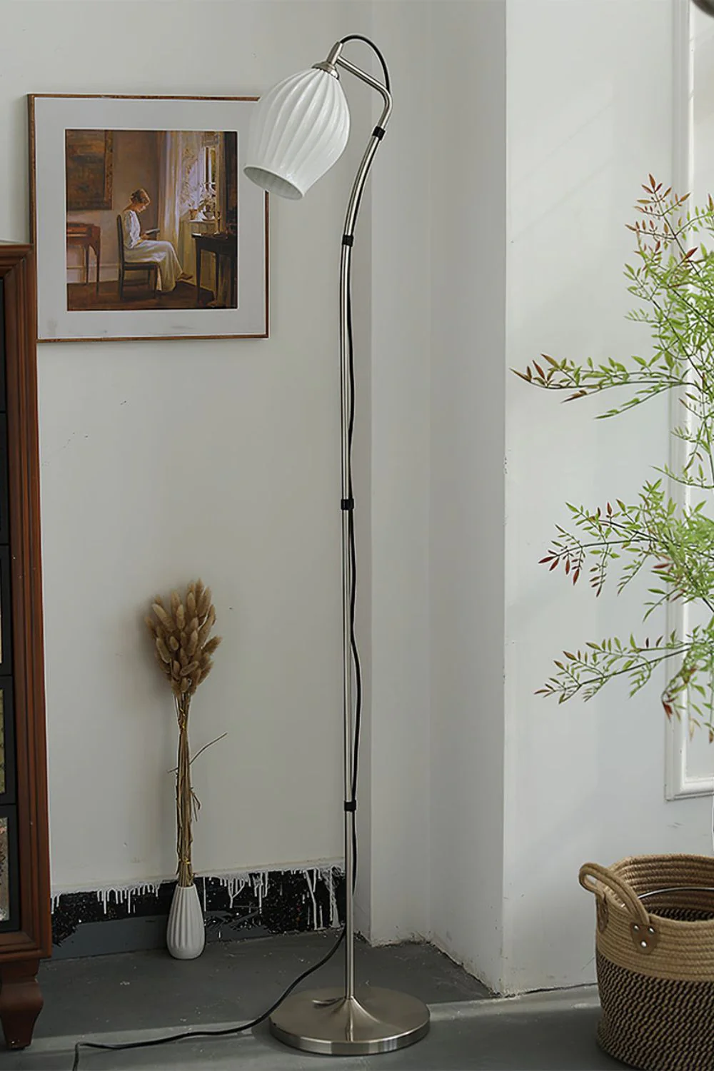 Ceramic Ribbed Floor Lamp - Image 2