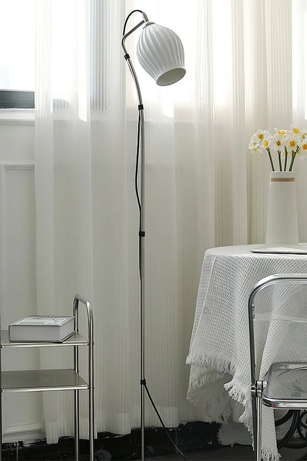 Ceramic Ribbed Floor Lamp - Image 6
