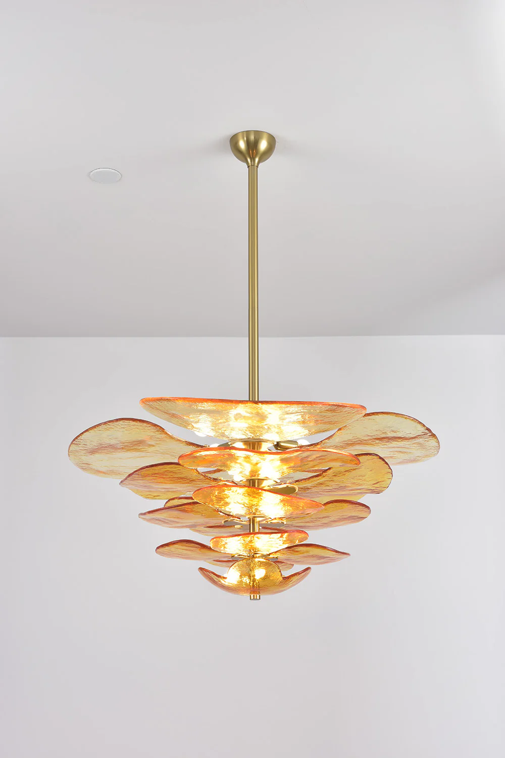 Amber Glass Chandelier - Image 3